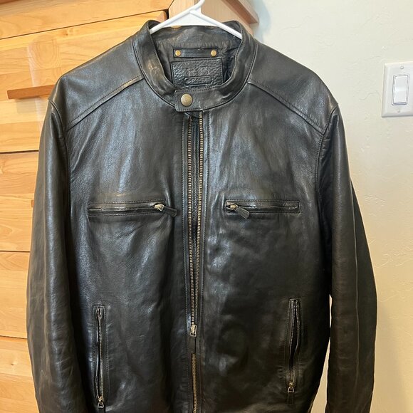 NWOT Coach Authentic Men’s Leather Racer Jacket Black Size XL